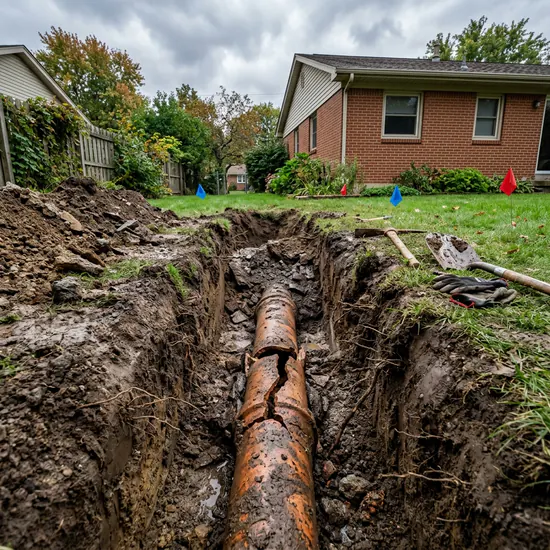 Before: Sewer Line Replacement in Ries Heights Ballwin MO