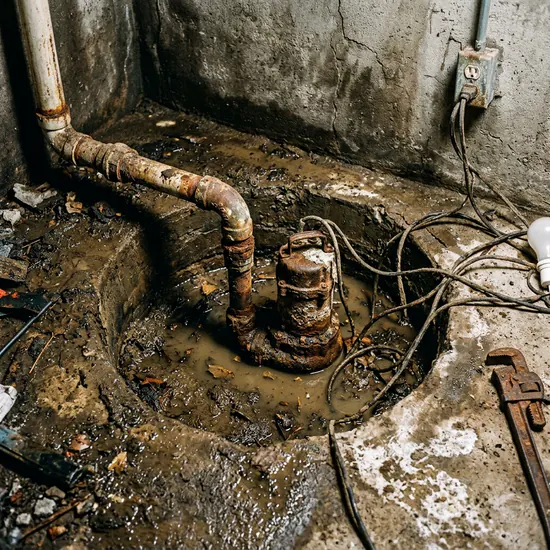 Before: Sump Pump Install in Country Lane Woods Ballwin MO
